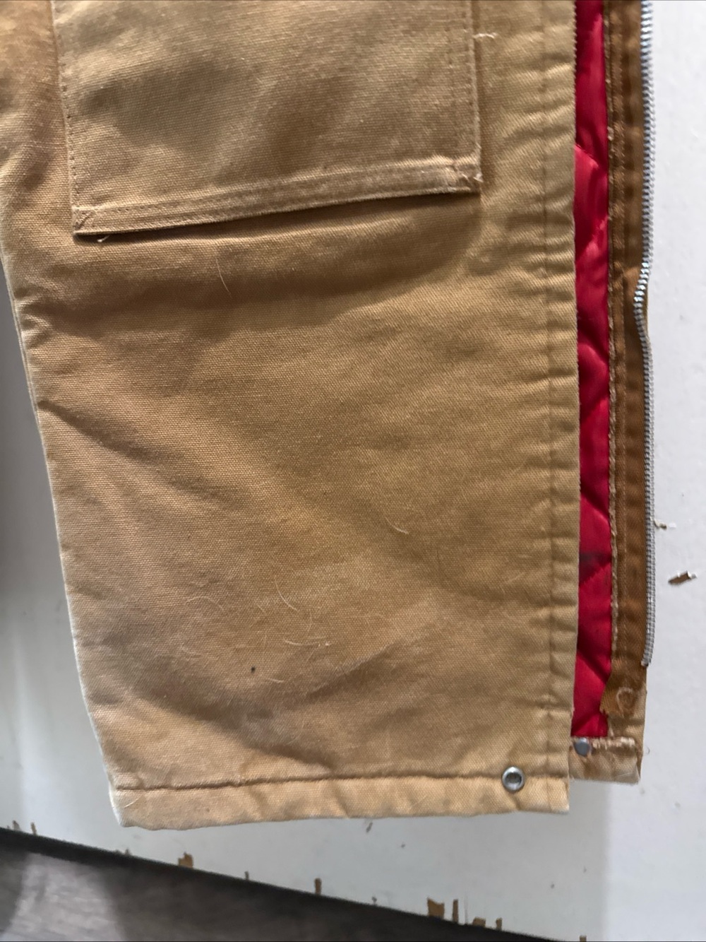 liberty Brown Workwear Bib Overalls with Front Patch Pocket quilted reinforced - Picture 6 of 14